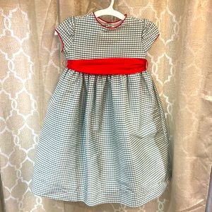 Green gingham Christmas dress